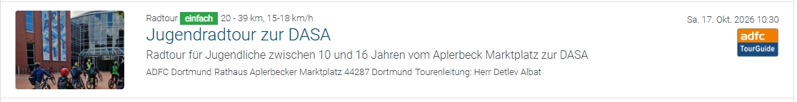 Jugendradtour Oktober
